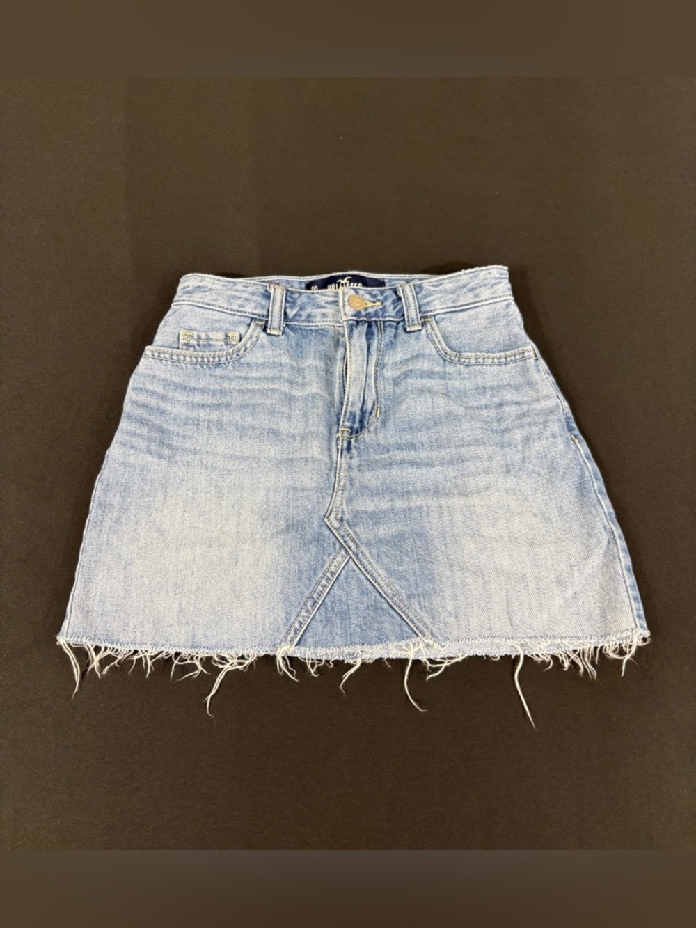 Hollister Women Juniors Blue Denim Mini Skirt 23-00